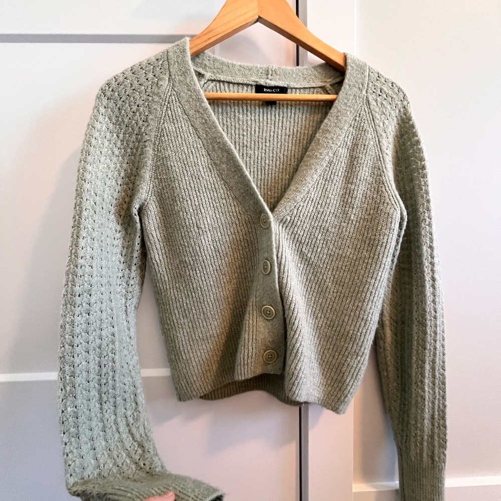 RW&CO Sage Button-Up Cardigan